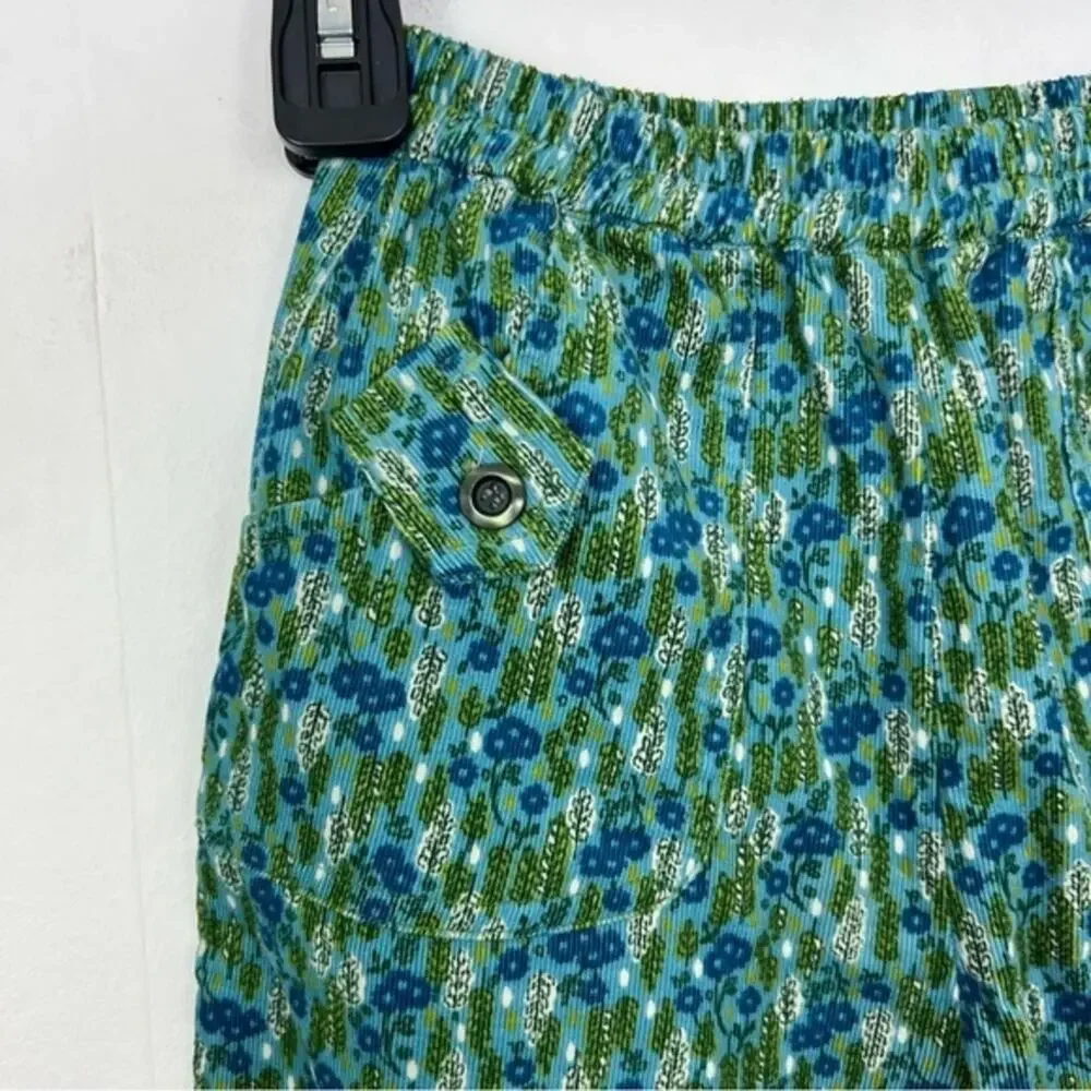 Boutique Brand GoGo Chic Floral Corduroy Hippie Pants Size 10